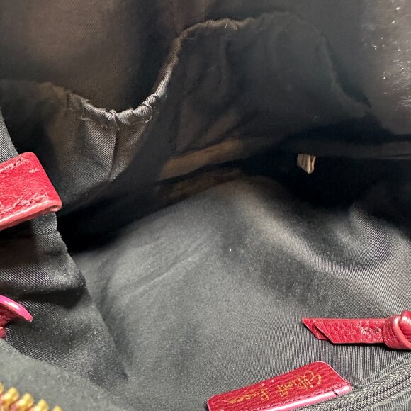 Elliott Lucca Gwen Crossbody Bag Pebbled Leather Burgundy Cabernet Purse - Picture 15 of 15